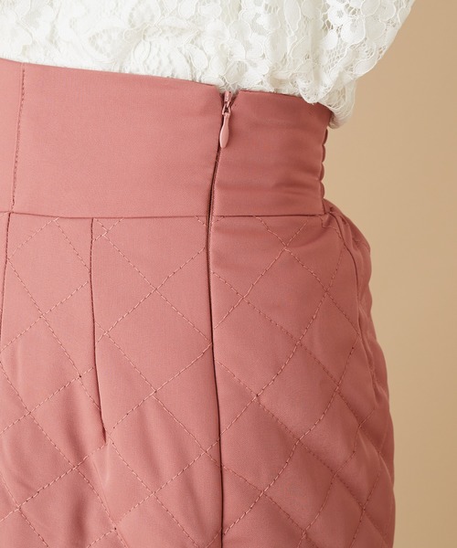 MIIA（ミーア）の「キルティングタイトスカート（スカート・レディース・ブラック/ピンク/ベージュ・FREE）」の8枚目の写真