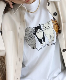 SLOBE citron. | SLOBE citron. Cats ロンTEE【手洗い可能】◆(Tシャツ/カットソー)
