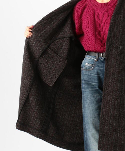 ISABEL MARANT（イザベルマラン）の「ISABEL MARANT ETOILE HENLO ツイードノーカラーコート（ノーカラーコート・レディース・レッド系その他2・36）」の6枚目の写真