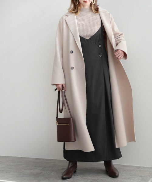 reca(レカ)の「ピーチ起毛ラップキャミワンピース(ワンピース・レディース・ブラック/カーキ/ライトベージュ・M)」の13枚目の写真