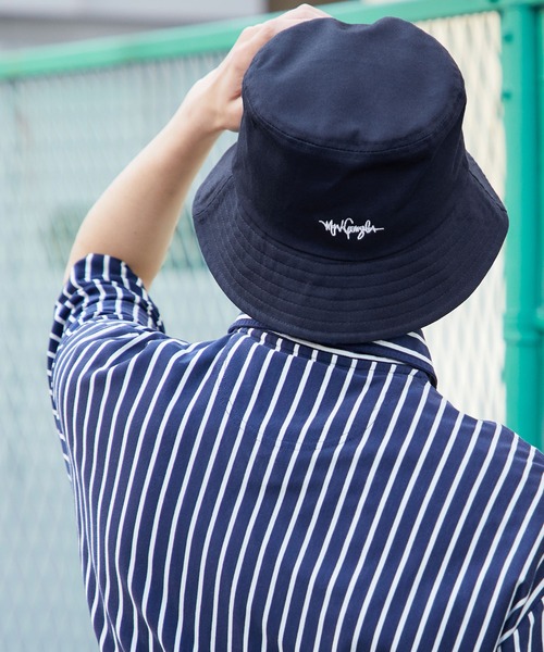 Mark Gonzales（マーク・ゴンザレス）の「Mark Gonzales/マークゴンザレス MONO-MART別注 2way バケットハット ワンポイント 刺繍(ユニセックス)（ハット・メンズ・ベージュ/ホワイト/ブラック/カーキ/ネイビー/アイボリー・FREE）」の6枚目の写真