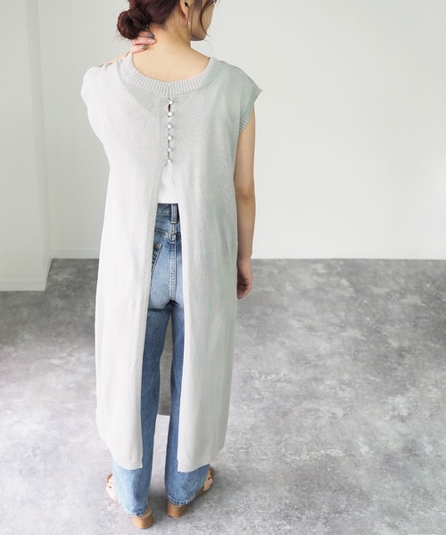 Riberry(リベリー)の「2WAYノースリニットワンピース(ワンピース・レディース・ブラック/ベージュ/グレー/モカ・MEDIUM)」の11枚目の写真