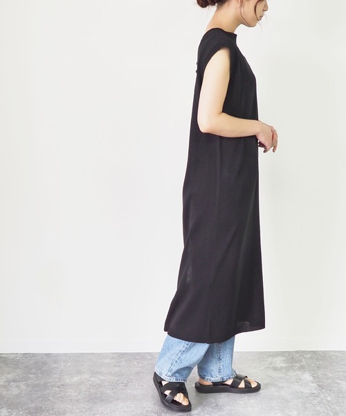 Riberry(リベリー)の「2WAYノースリニットワンピース(ワンピース・レディース・ブラック/ベージュ/グレー/モカ・MEDIUM)」の5枚目の写真