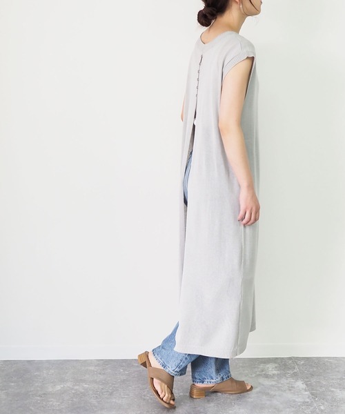 Riberry(リベリー)の「2WAYノースリニットワンピース(ワンピース・レディース・ブラック/ベージュ/グレー/モカ・MEDIUM)」の9枚目の写真