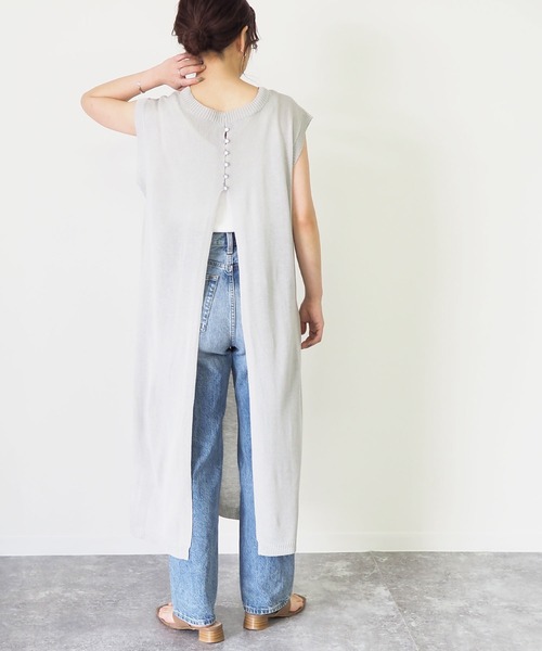 Riberry(リベリー)の「2WAYノースリニットワンピース(ワンピース・レディース・ブラック/ベージュ/グレー/モカ・MEDIUM)」の10枚目の写真