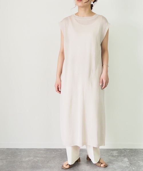 Riberry(リベリー)の「2WAYノースリニットワンピース(ワンピース・レディース・ブラック/ベージュ/グレー/モカ・MEDIUM)」の18枚目の写真