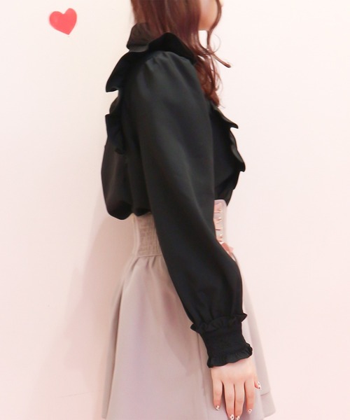 ROJITA（ロジータ）の「パール釦Ｖフリルブラウス（シャツ/ブラウス・レディース・ブラック/パープル・FREE）」の20枚目の写真