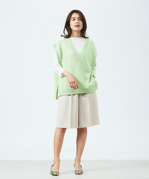 qualite(カリテ)の「ウエストギャザーハーフパンツ(その他パンツ・レディース・ブラック/ベージュ・38/36)」の22枚目の写真