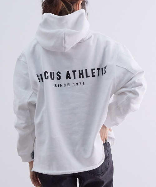 VIS（ビス）の「【ともわか×DISCUS ATHLETIC(R)】【WEB限定】裏毛カットオフプルパーカー（パーカー・レディース・ホワイト/パープル/ブラック・FREE）」の2枚目の写真