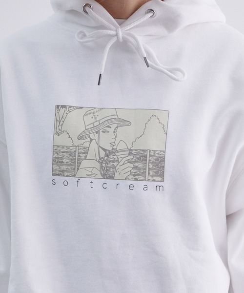 VIS（ビス）の「【ともわか×DISCUS ATHLETIC(R)】【WEB限定】裏毛カットオフプルパーカー（パーカー・レディース・ホワイト/パープル/ブラック・FREE）」の14枚目の写真