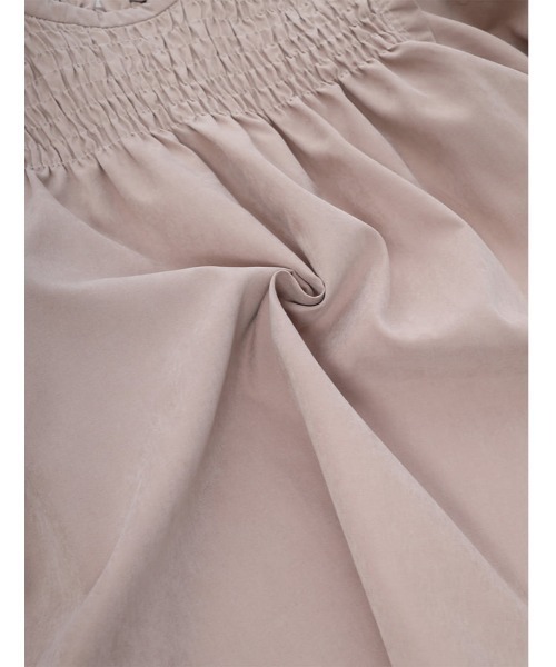 fifth(フィフス)の「ピーチスキンプチハイギャザーブラウス(シャツ/ブラウス・レディース・ブラック/ベージュ・MEDIUM)」の9枚目の写真