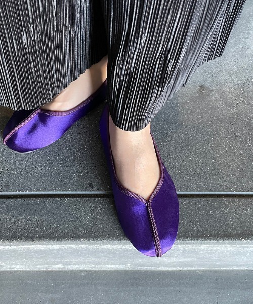 セール】[PANDAMERICA/パンダメリカ] 無地サテン カンフーシューズ