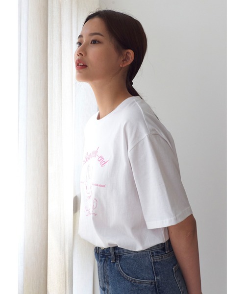 LARTIGENT(ラーティゼン)の「『LARTIGENT/ラーティゼン』RABBIT T-SHIRT/ラビットデザイン 半袖Tシャツ(Tシャツ/カットソー・レディース・ホワイト・FREE)」の5枚目の写真