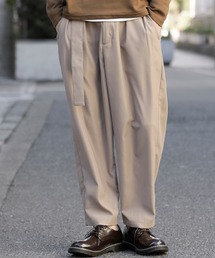 Beno | P/ライトツイル ベルト付き タックワイド テーパードパンツ(その他パンツ)