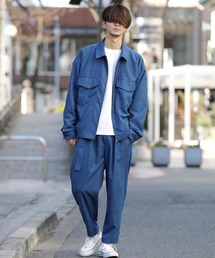Beno | P/ライトツイル ベルト付き タックワイド テーパードパンツ(その他パンツ)