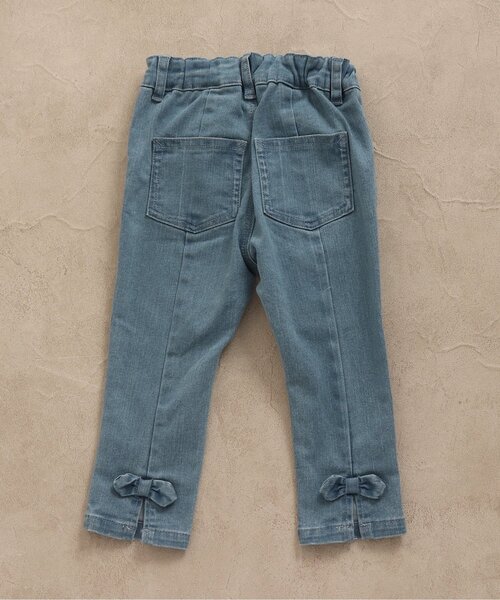 apres les cours（アプレレクール）の「WEB限定うしろスリット＆りぼんテーパードパンツ 9分丈（その他パンツ・キッズ・ベージュ/インディゴブルー/グリーン/オレンジ・80/90/100/110/120/130/140）」の7枚目の写真