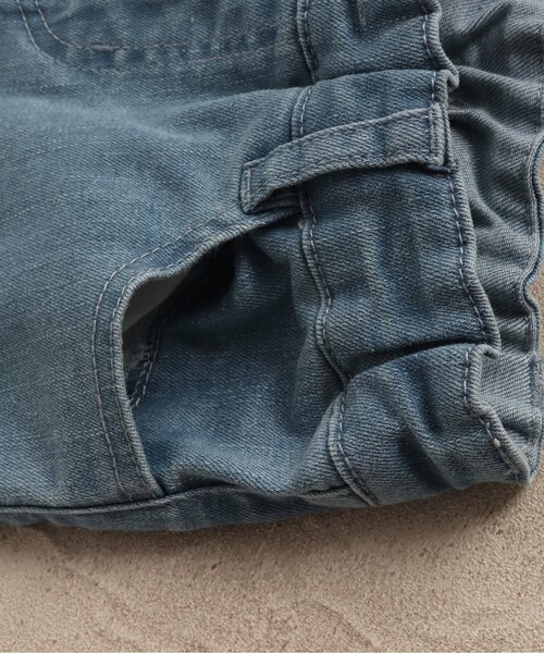 apres les cours（アプレレクール）の「WEB限定うしろスリット＆りぼんテーパードパンツ 9分丈（その他パンツ・キッズ・ベージュ/インディゴブルー/グリーン/オレンジ・80/90/100/110/120/130/140）」の8枚目の写真