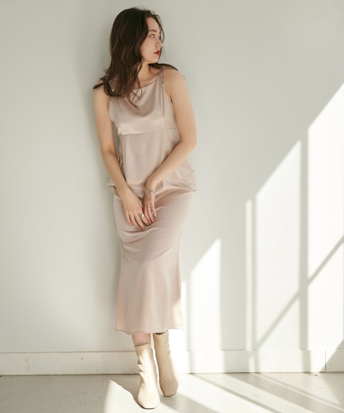 サテンキャミワンピース Tina Jojun ワンピース Tina Jojun ティーナジョジュン のファッション通販 Zozotown