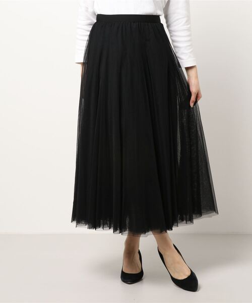 Lace Ladies(レースレディース)の「チュールマキシ丈フレアロングスカート(スカート・レディース・ブラック/ダークブラウン/グレー/ライトブラウン・FREE)」の13枚目の写真