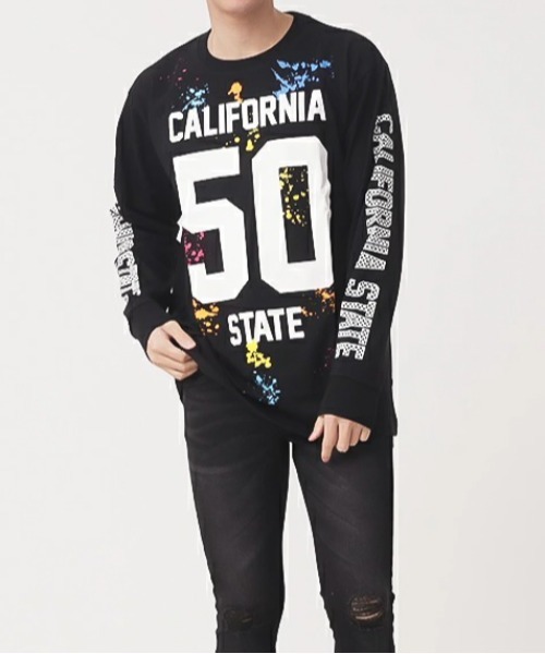 NO WAY(ノーウェイ)の「【Bl】CALIFORNIAロゴ長袖Tシャツ 天竺(Tシャツ/カットソー・メンズ・ホワイト/ブラック/グレー・LARGE/MEDIUM)」の2枚目の写真