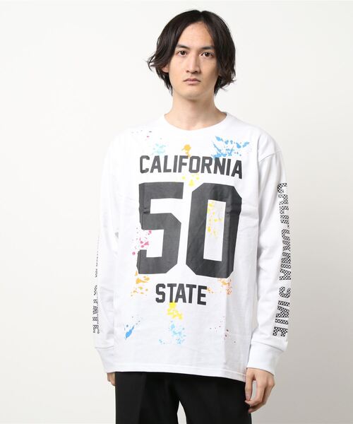 NO WAY(ノーウェイ)の「【Bl】CALIFORNIAロゴ長袖Tシャツ 天竺(Tシャツ/カットソー・メンズ・ホワイト/ブラック/グレー・LARGE/MEDIUM)」の8枚目の写真
