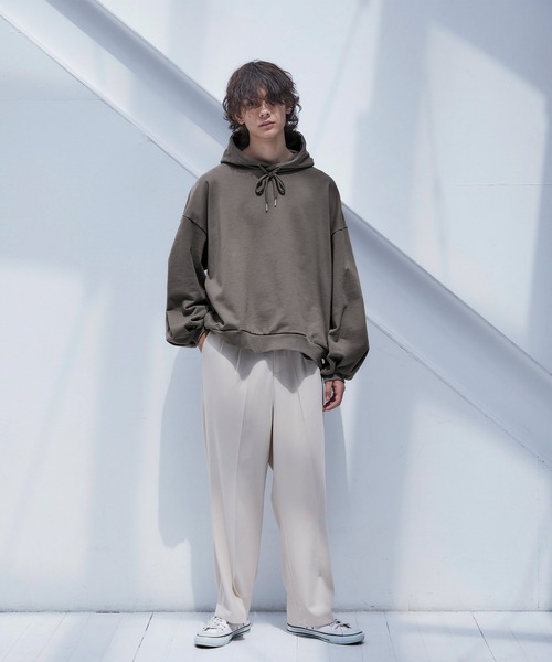 Loose/ルース（ルース）の「ヘビーウェイト ワイドバルーンパーカー（パーカー・メンズ・ライトグレー/グレイッシュベージュ/グレイッシュブルー・S/M/L）」の13枚目の写真