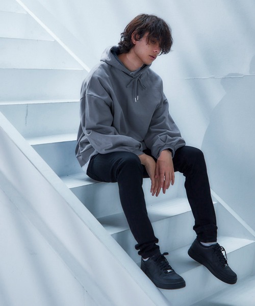 Loose/ルース（ルース）の「ヘビーウェイト ワイドバルーンパーカー（パーカー・メンズ・ライトグレー/グレイッシュベージュ/グレイッシュブルー・S/M/L）」の9枚目の写真