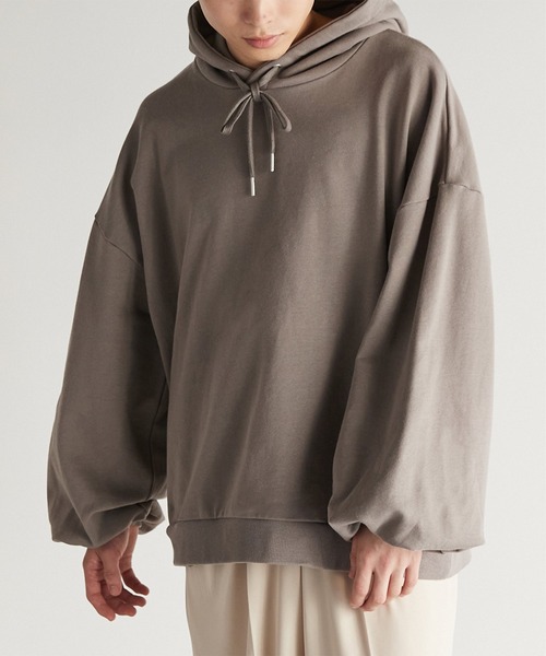 Loose/ルース（ルース）の「ヘビーウェイト ワイドバルーンパーカー（パーカー・メンズ・ライトグレー/グレイッシュベージュ/グレイッシュブルー・S/M/L）」の14枚目の写真