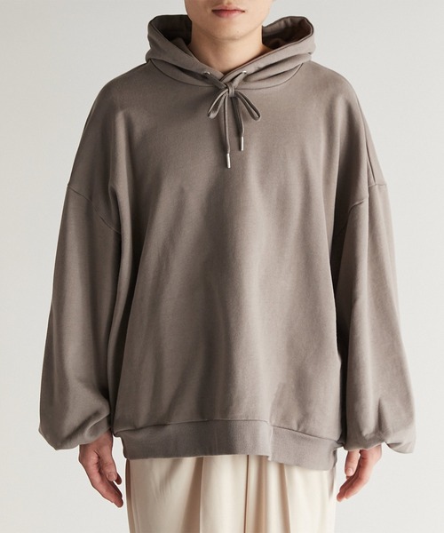 Loose/ルース（ルース）の「ヘビーウェイト ワイドバルーンパーカー（パーカー・メンズ・ライトグレー/グレイッシュベージュ/グレイッシュブルー・S/M/L）」の10枚目の写真