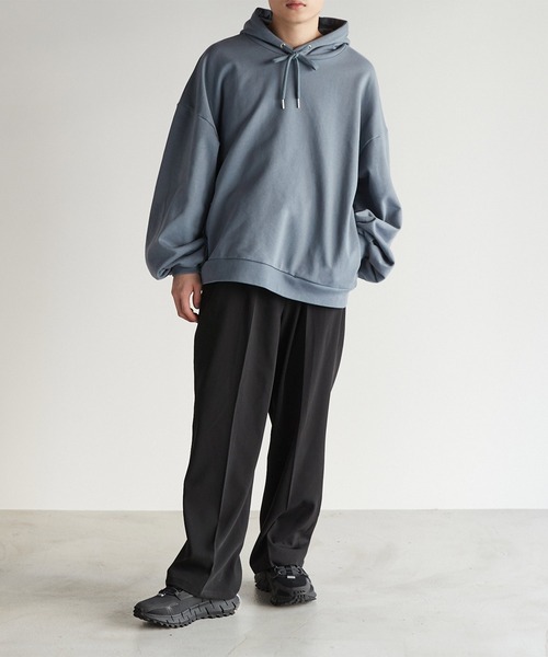 Loose/ルース（ルース）の「ヘビーウェイト ワイドバルーンパーカー（パーカー・メンズ・ライトグレー/グレイッシュベージュ/グレイッシュブルー・S/M/L）」の11枚目の写真