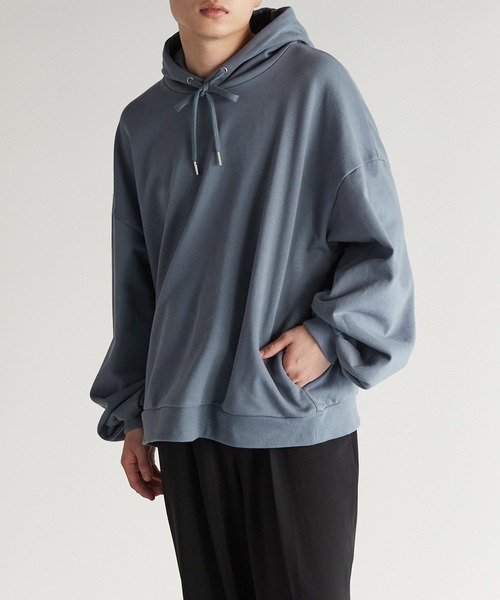 Loose/ルース（ルース）の「ヘビーウェイト ワイドバルーンパーカー（パーカー・メンズ・ライトグレー/グレイッシュベージュ/グレイッシュブルー・S/M/L）」の6枚目の写真