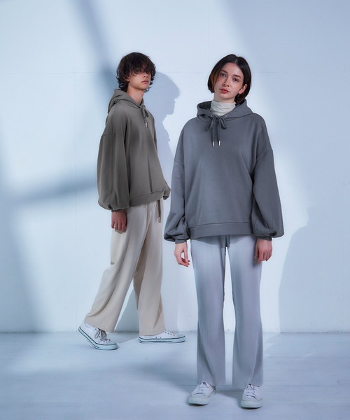 Loose/ルース（ルース）の「ヘビーウェイト ワイドバルーンパーカー（パーカー・メンズ・ライトグレー/グレイッシュベージュ/グレイッシュブルー・S/M/L）」の17枚目の写真