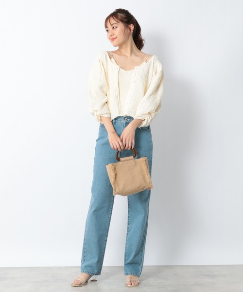 Heather（ヘザー）の「２ＷＡＹポコポコカットソー　944226（Tシャツ/カットソー・レディース・グリーン/ブラック/アイボリー・FREE）」の10枚目の写真