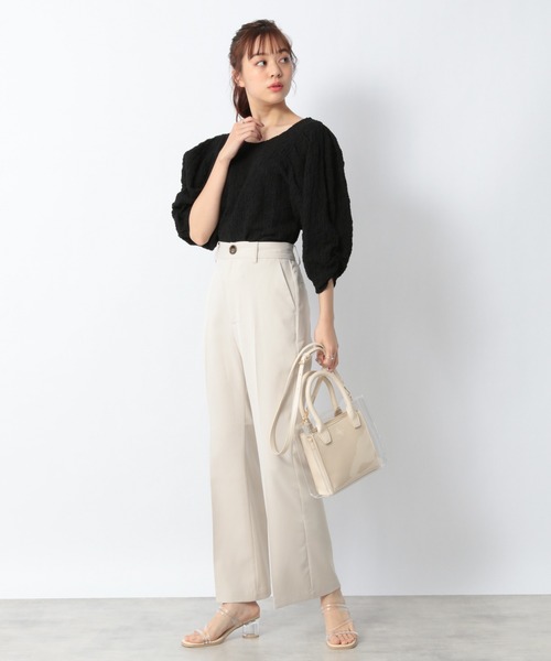 Heather（ヘザー）の「２ＷＡＹポコポコカットソー　944226（Tシャツ/カットソー・レディース・グリーン/ブラック/アイボリー・FREE）」の21枚目の写真