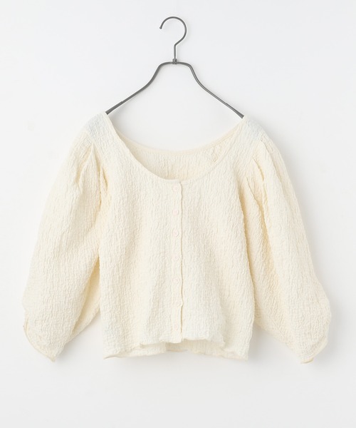 Heather（ヘザー）の「２ＷＡＹポコポコカットソー　944226（Tシャツ/カットソー・レディース・グリーン/ブラック/アイボリー・FREE）」の15枚目の写真