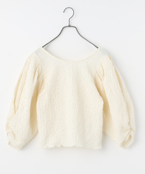 Heather（ヘザー）の「２ＷＡＹポコポコカットソー　944226（Tシャツ/カットソー・レディース・グリーン/ブラック/アイボリー・FREE）」の11枚目の写真