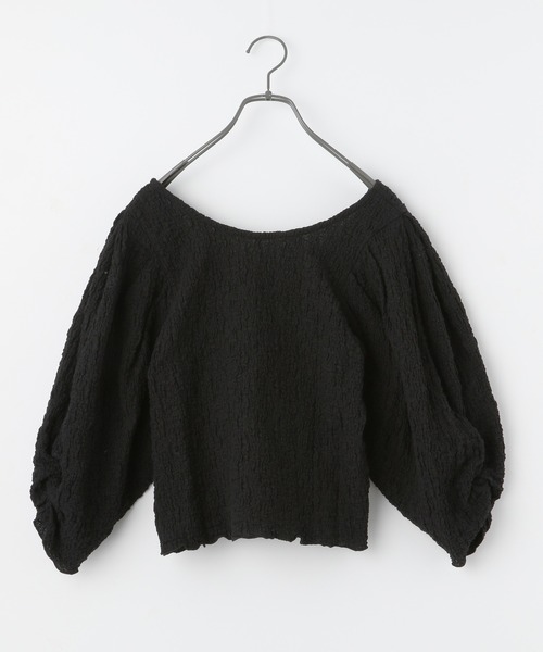 Heather（ヘザー）の「２ＷＡＹポコポコカットソー　944226（Tシャツ/カットソー・レディース・グリーン/ブラック/アイボリー・FREE）」の19枚目の写真