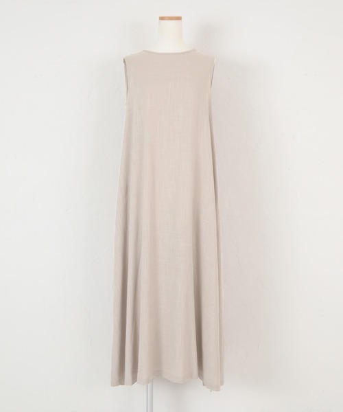 titivate（ティティベイト）の「リネン混2wayリボンマキシワンピース（ワンピース・レディース・ブラック/レッド/ライトブラウン/グレイッシュベージュ/ブルー・S/M/L/PS(XS－S)）」の14枚目の写真