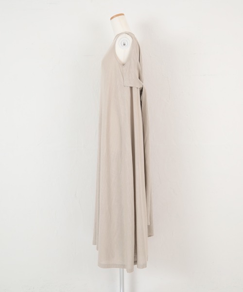 titivate（ティティベイト）の「リネン混2wayリボンマキシワンピース（ワンピース・レディース・ブラック/レッド/ライトブラウン/グレイッシュベージュ/ブルー・S/M/L/PS(XS－S)）」の11枚目の写真