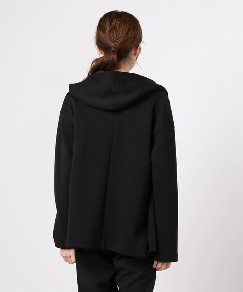 Desert　Rose（デザートローズ）の「【Praia/プライア】フーディーショールカラーソフトタッチブルゾン（ブルゾン・レディース・ブラック・FREE）」の3枚目の写真