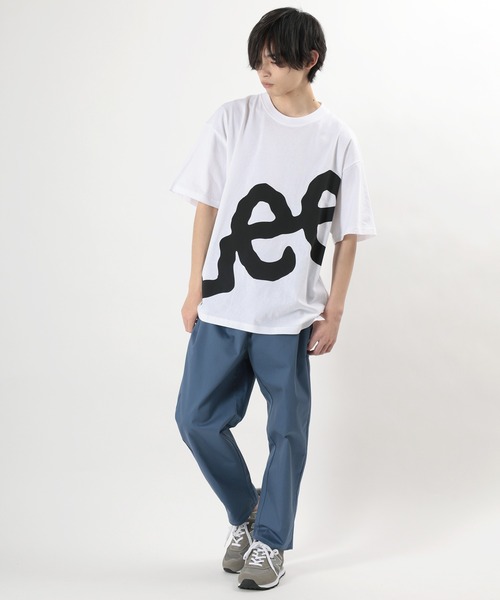 Lee(リー)の「【LEE/リー】ビッグロゴ プリントTシャツ(Tシャツ/カットソー・メンズ・ホワイト×ライム/ベージュ/ホワイト×ブラック/ホワイト×ブルー/ホワイト×グレー・M/L/XL)」の7枚目の写真