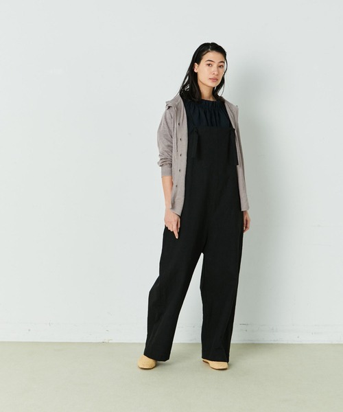 conges payes ADIEU TRISTESSE（コンジェ ペイエ アデュートリステス）の「リネン立ち衿ゆったりパーカー（パーカー・レディース・キナリ/グリーン/パープル・FREE）」の10枚目の写真