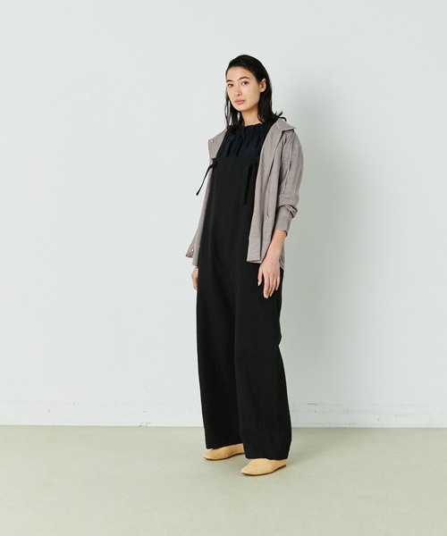 conges payes ADIEU TRISTESSE（コンジェ ペイエ アデュートリステス）の「リネン立ち衿ゆったりパーカー（パーカー・レディース・キナリ/グリーン/パープル・FREE）」の16枚目の写真