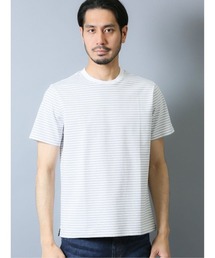 Alexander Julian | ・アレキサンダージュリアンメンズ/ALEXANDER JULIAN：MEN【DRESS T-SHIRT】シルケットボーダー クルーネック半袖Ｔシャツ(Tシャツ/カットソー)