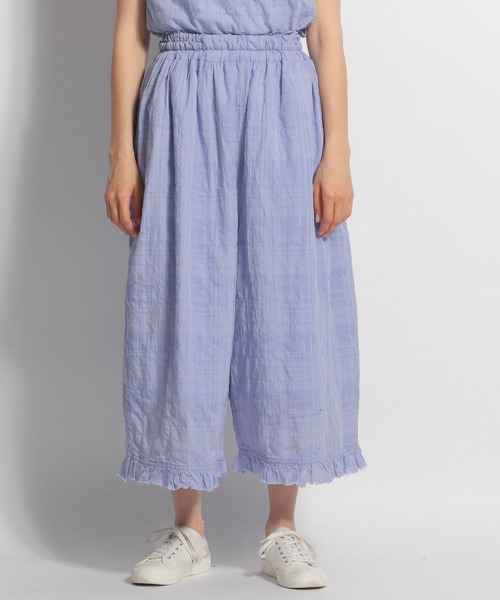 ichi（イチ）の「【ichi(イチ)】シャドーチェック柄パンツ（その他パンツ・レディース・ホワイト/ブラック/ラベンダー・FREE）」の7枚目の写真