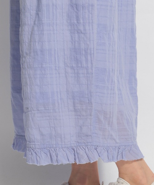 ichi（イチ）の「【ichi(イチ)】シャドーチェック柄パンツ（その他パンツ・レディース・ホワイト/ブラック/ラベンダー・FREE）」の12枚目の写真