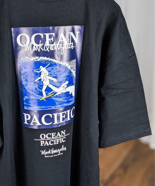 Mark Gonzales(マーク・ゴンザレス)の「MARK GONZALES×OCEAN PACIFIC/マークゴンザレス×オーシャンパシフィック "SURF"イラストプリントTEE(Tシャツ/カットソー・メンズ・ホワイト/ブラック/ベージュ/ミント・MEDIUM/LARGE/X-LARGE)」の13枚目の写真