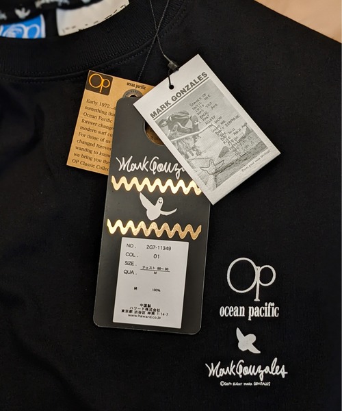 Mark Gonzales(マーク・ゴンザレス)の「MARK GONZALES×OCEAN PACIFIC/マークゴンザレス×オーシャンパシフィック "SURF"イラストプリントTEE(Tシャツ/カットソー・メンズ・ホワイト/ブラック/ベージュ/ミント・MEDIUM/LARGE/X-LARGE)」の16枚目の写真