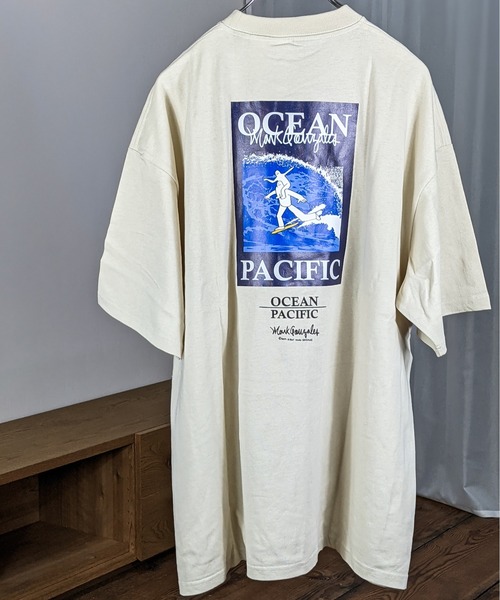 Mark Gonzales(マーク・ゴンザレス)の「MARK GONZALES×OCEAN PACIFIC/マークゴンザレス×オーシャンパシフィック "SURF"イラストプリントTEE(Tシャツ/カットソー・メンズ・ホワイト/ブラック/ベージュ/ミント・MEDIUM/LARGE/X-LARGE)」の18枚目の写真