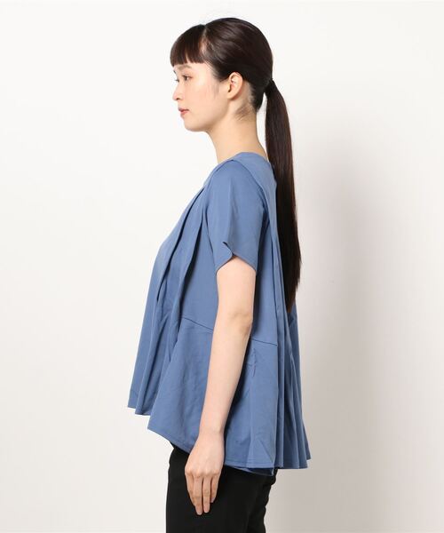 NICOLE white（ニコルホワイト）の「フレアーＴシャツ（Tシャツ/カットソー・レディース・ブラック/オフホワイト/オレンジ/ブルー・FREE）」の21枚目の写真